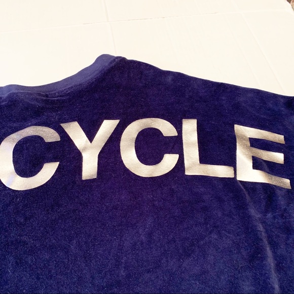 SOULCYCLE Velour Spirit Jersey Pullover Top Size Small Spin Class Metallic Logo - Picture 8 of 8